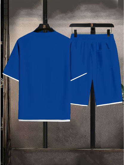 Herren Sport Freizeit Set – Modernes T-Shirt und Shorts für Alltag und Training