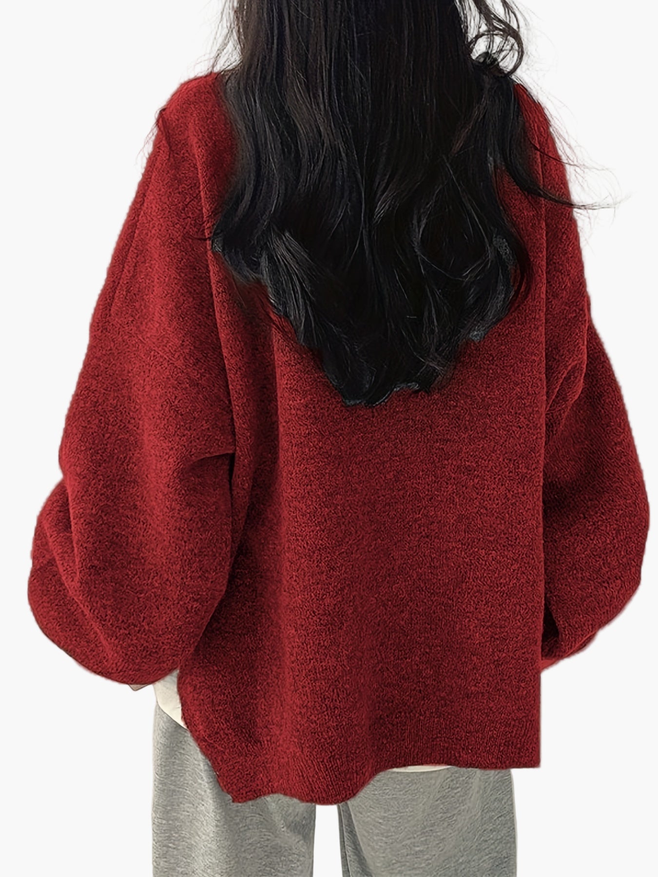 Damen Oversize Pullover Lockerer Casual Style für Herbst und Winter