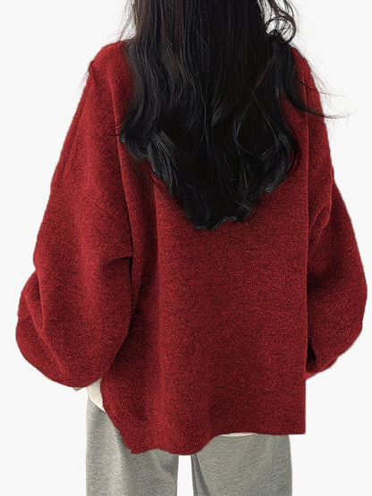 Damen Oversize Pullover Lockerer Casual Style für Herbst und Winter