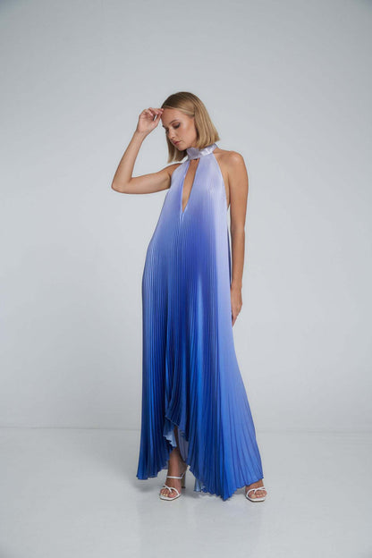 Chelsea – Vestido fluido con escote en V profundo y diseño de espalda descubierta