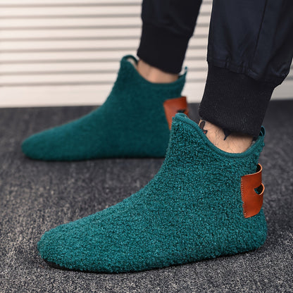 Kuschelige Hausschuhe Booties für Herren – Weiche Haussocken mit Plüschfutter in verschiedenen Farben