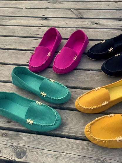 Damskie mokasyny wsuwane wygodne buty na co dzień – elegancki styl loafer do codziennego użytku i do biura