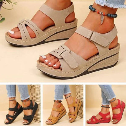 Sandali Donna Confortevoli con Zeppa per Quotidiano e Passeggiate – Ergonomici, alla Moda, Regolabili