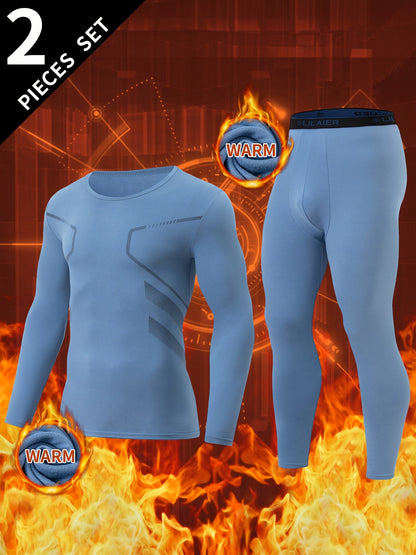Herren Thermounterwäsche Set Langarmshirt und Hose Wärme Funktionsunterwäsche