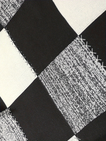 Herren Strick Hoodie Patchwork Design Langarm Herrenpullover