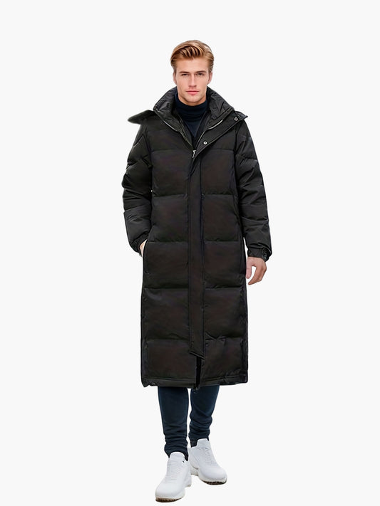 Abrigo acolchado largo de plumón para hombre Casual invierno outdoor parka