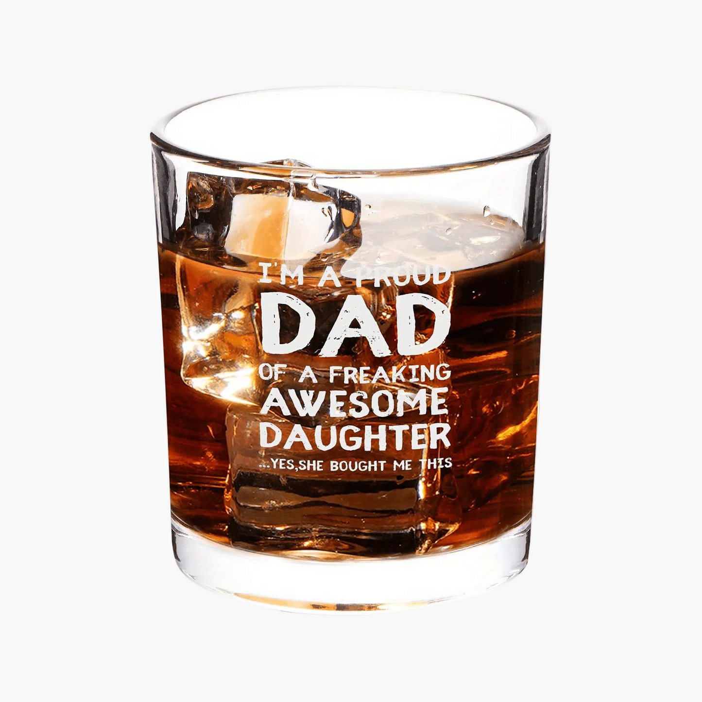 Herren Whiskyglas mit Spruch – Geschenk für stolze Väter von Töchtern, lustiges Barzubehör