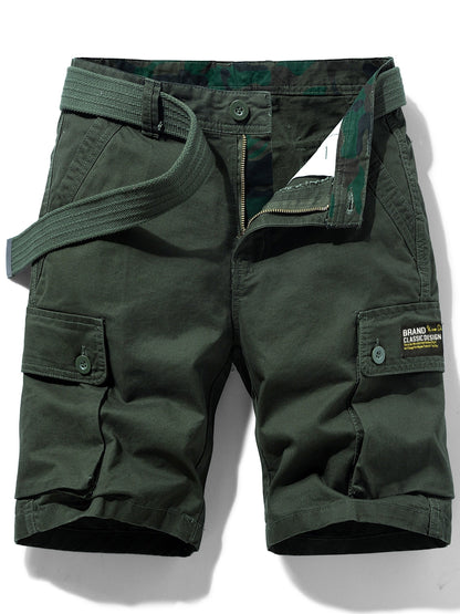 Herren Cargo-Shorts im Casual-Design mit Gürtel und Taschen – Ideal für Freizeit und Outdoor