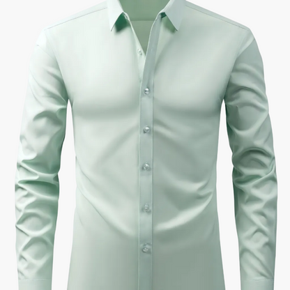 Chemise décontractée business homme coupe slim – Chemise élégante à manches longues pour le quotidien et le bureau