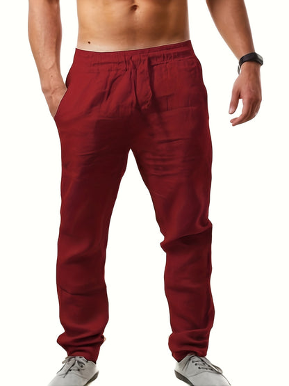 Pantalón casual para hombre con pierna recta – Pantalón de verano para uso diario y deporte
