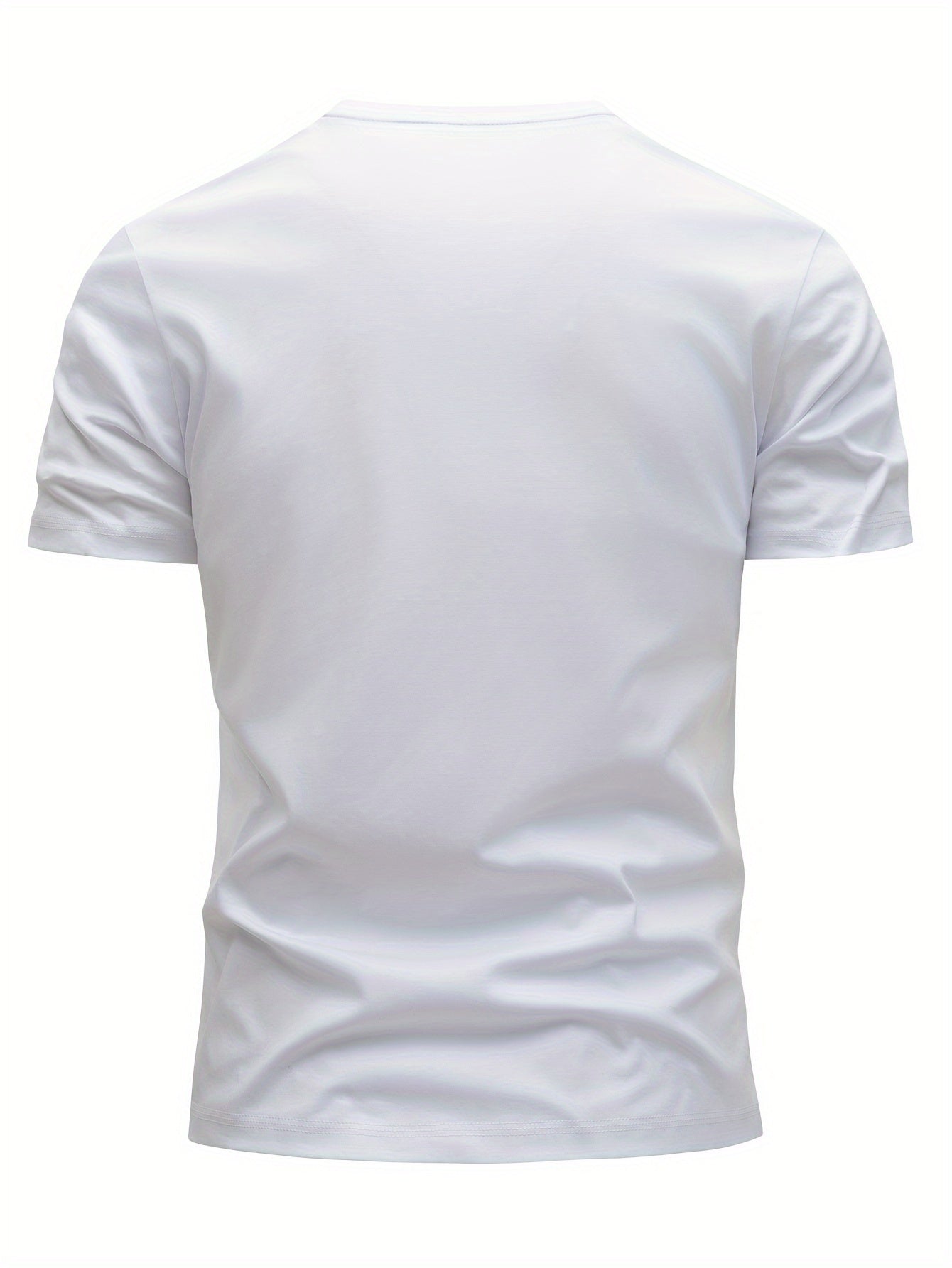 Herr T-shirt med modern minimaltryck - Casual streetwear för vardag och fritid