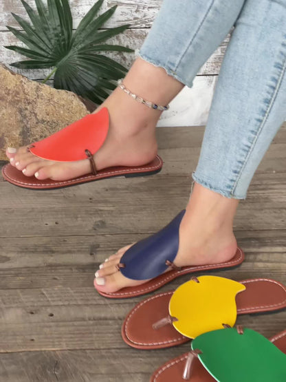 Sandalias de dedo para mujer – Flats de moda para tiempo libre y vacaciones