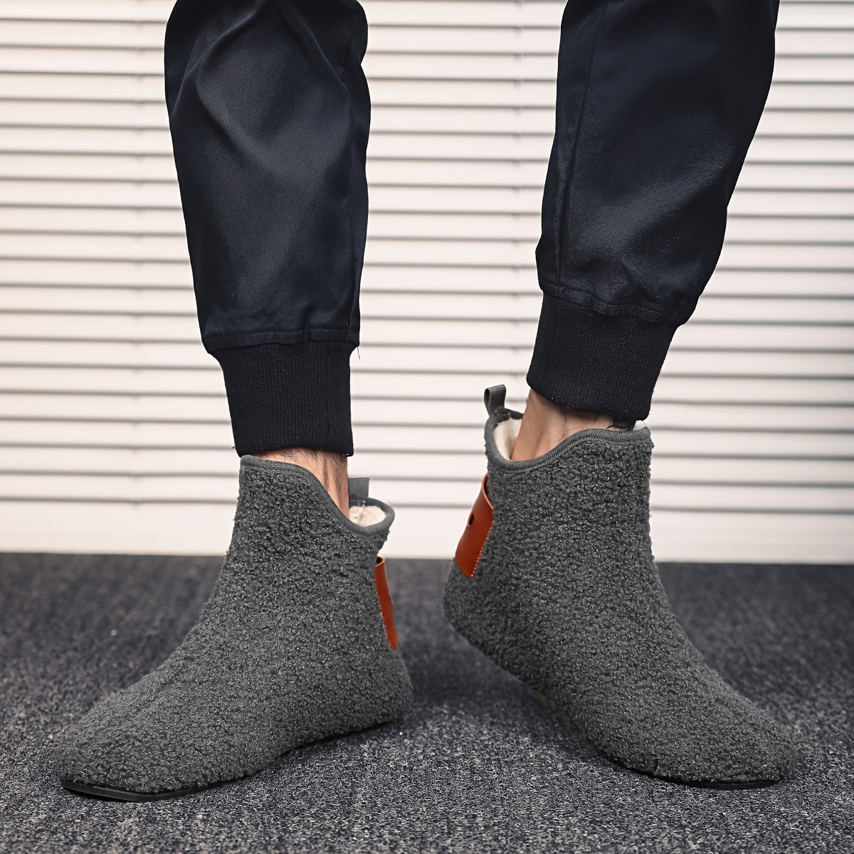 Kuschelige Hausschuhe Booties für Herren – Weiche Haussocken mit Plüschfutter in verschiedenen Farben