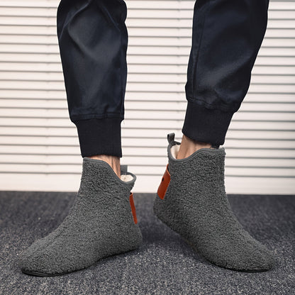 Kuschelige Hausschuhe Booties für Herren – Weiche Haussocken mit Plüschfutter in verschiedenen Farben