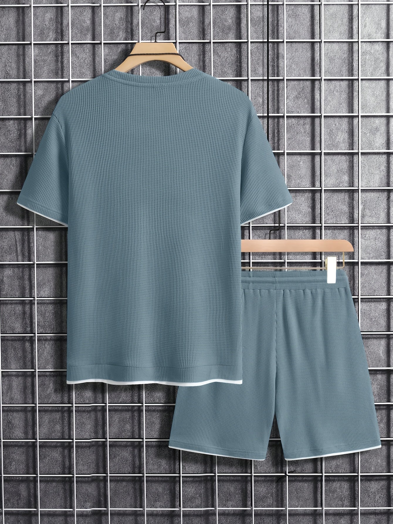Ensemble décontracté homme T-shirt manches courtes & short – Tenue d'été décontractée avec col rond