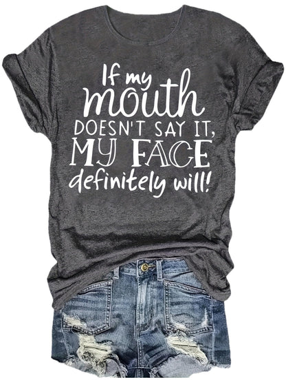 Dame statement T-skjorte med tekst og avslappede jeansshorts – Morsomt sommerantrekk, casual stil