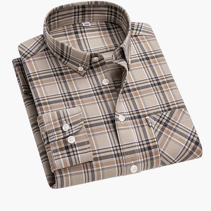 Herren Freizeithemd Kariert Langarm Modern Regular Fit – Stilvolles Hemd für Alltag & Büro