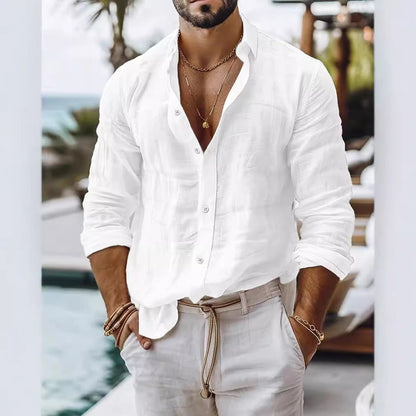 Camicia casual uomo – Design classico per look estivi eleganti, ideale per vacanze e uso quotidiano