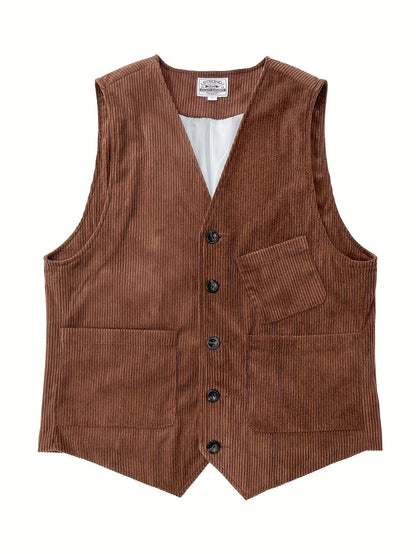 Herren Business Weste im Vintage-Look für Büro und Freizeit