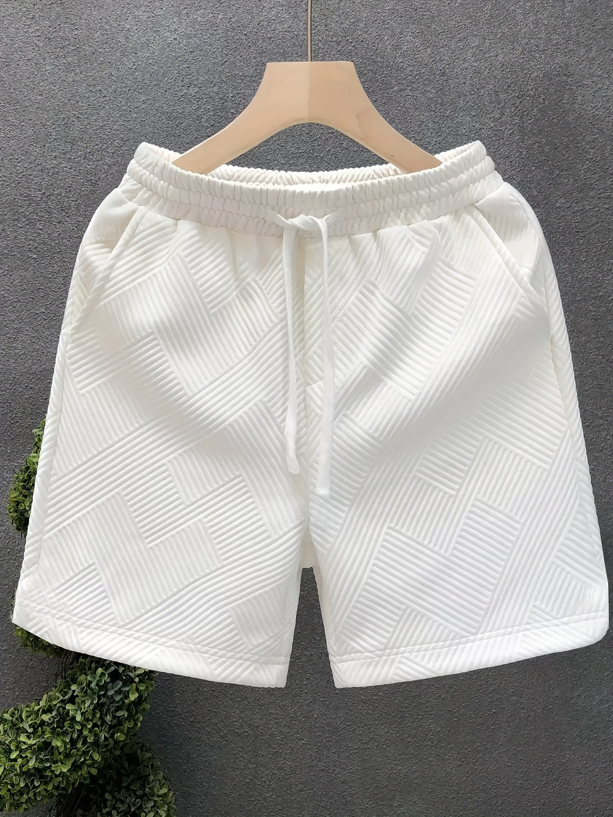 Herren Freizeitshorts mit Strukturmuster – Modernes Design für Alltag & Sport