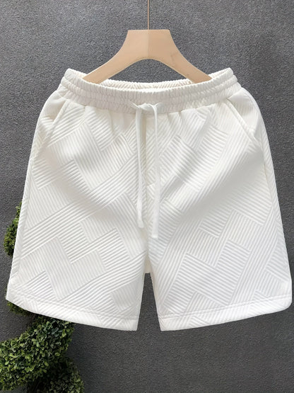 Herren Freizeitshorts mit Strukturmuster – Modernes Design für Alltag & Sport