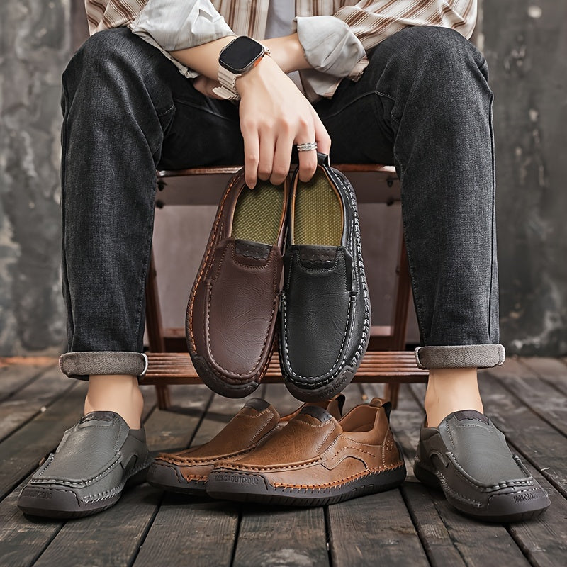 Herren slip-on fritidsskor – bekväma mokassin-slip-ins för vardag och kontor