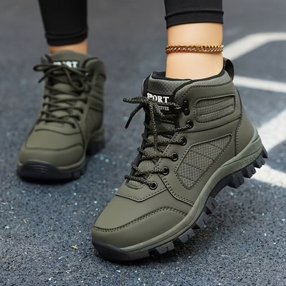 Wanderstiefel Damen Sportlich High-Top Schnürsenkel Profilsohle Trekking