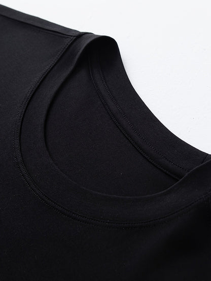 Herr T-shirt med modern minimaltryck - Casual streetwear för vardag och fritid