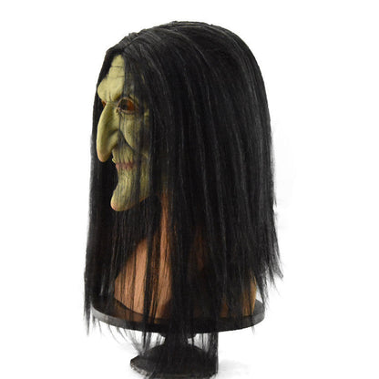 Masque sorcière Halloween pour adultes – Déguisement effrayant pour fêtes costumées et décoration