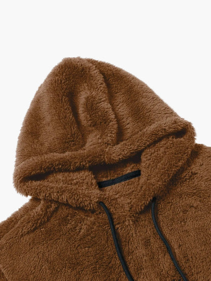 Herre fleece hoodie joggingdragt todelt – hyggeligt fritidstøj til sport & loungewear