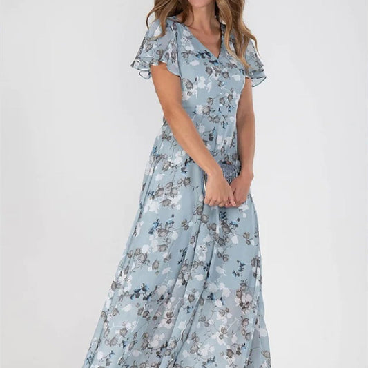 Judith – Abito alla moda con stampa e vita sagomata