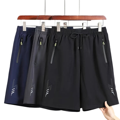 Pantalones cortos deportivos para hombre con bolsillos con cremallera – Ocio y fitness, corte regular