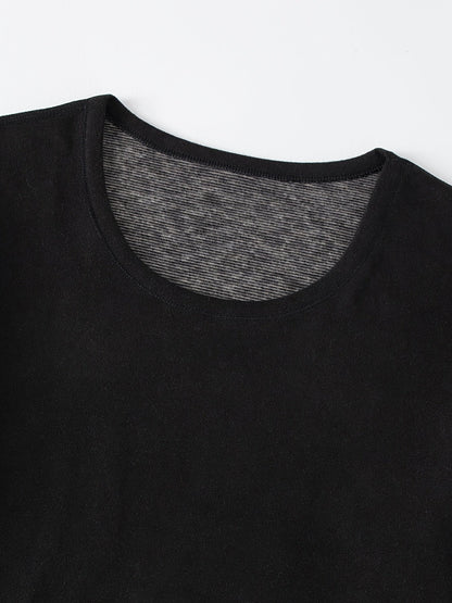Thermo Unterwäsche Set Herren langärmliges Oberteil & lange Hose Schwarz
