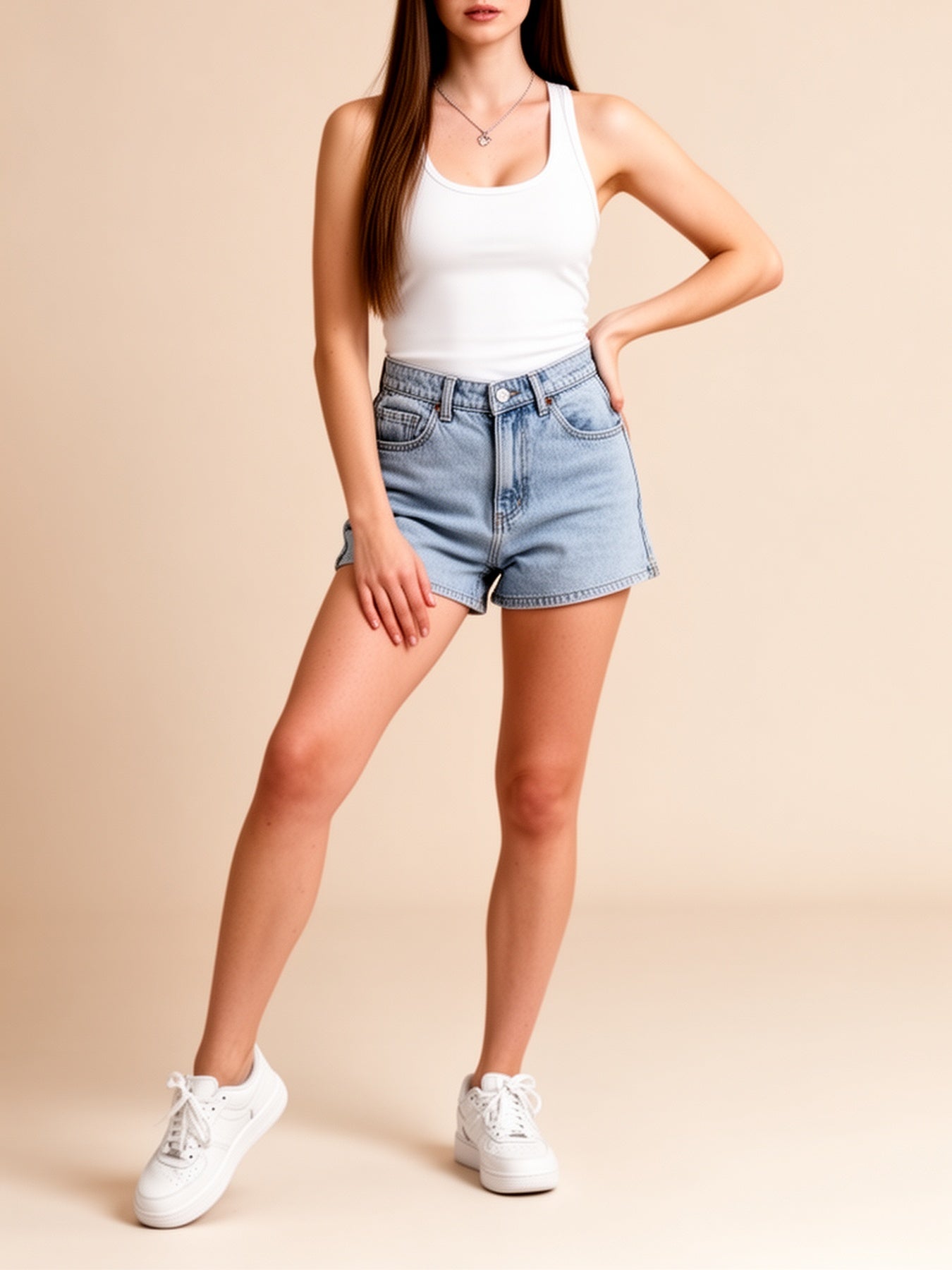 Dame Sporty Basic Tanktop med Stroppet Rygg – Ideell for Vår og Sommer