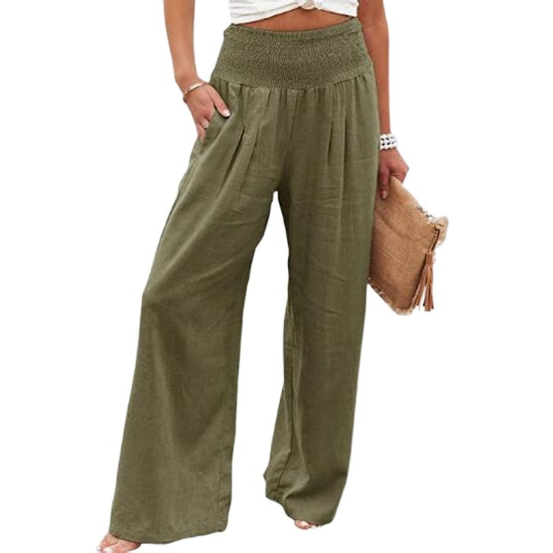 Damen Weitgeschnittene Sommerhose mit Hohem Bund – Relaxed Fit für Freizeit & Urlaub