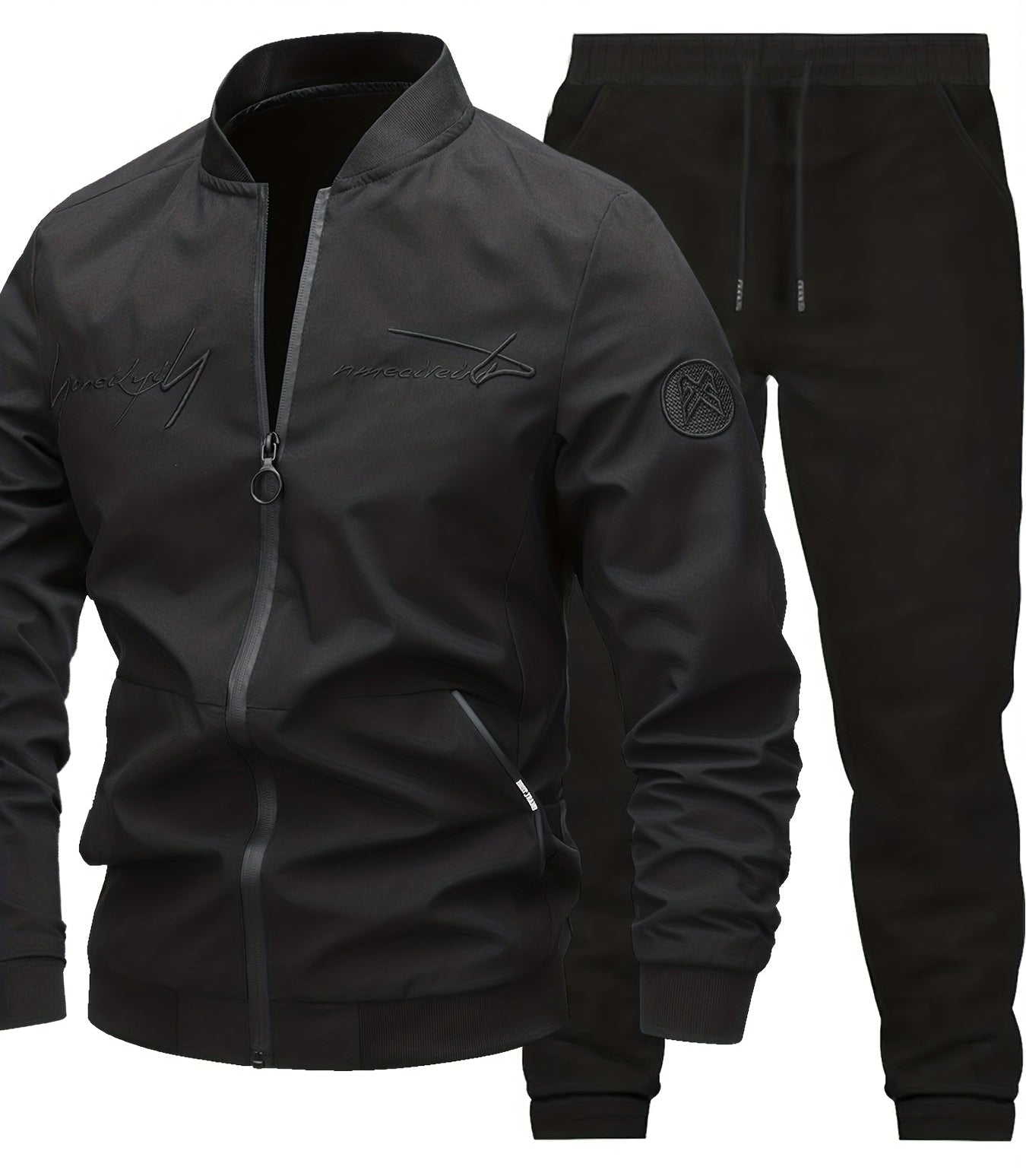 Veste bomber décontractée homme avec broderie – Look moderne et casual pour le quotidien et les voyages
