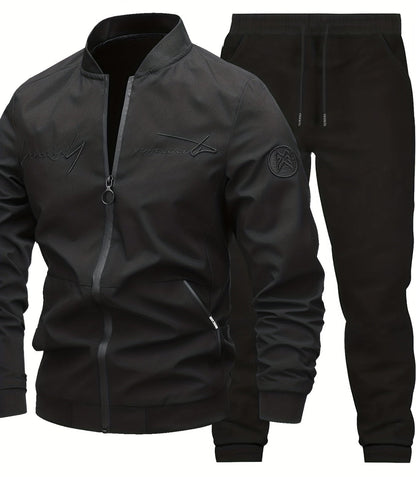 Veste bomber décontractée homme avec broderie – Look moderne et casual pour le quotidien et les voyages