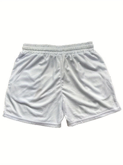 Herren Basketball Shorts im Sportstil mit "HIT HARD" Print – Lässige Fitness- und Trainingsshorts