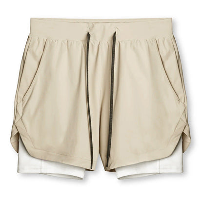 Adele – Sportiga, snabbtorkande, dubbellagers två-i-ett löparshorts