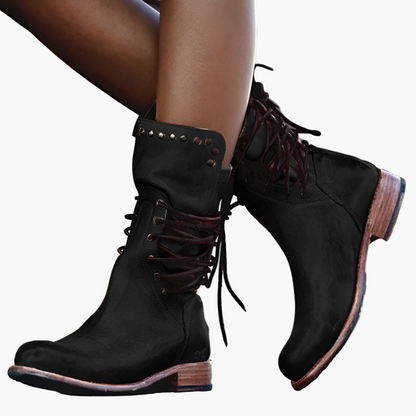Damen Vintage Schnürstiefeletten – Modische Boots für Alltag & Freizeit