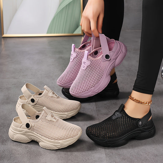 Dames Slip-On Sportschoenen Clogs – Ademend Vrijetijdssneakers voor Dagelijks Gebruik & Outdoor