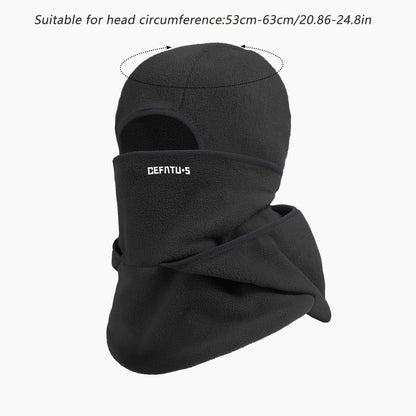 Fleece-winterbivakmuts, winddichte balaclava met capuchon en volledig gezichtsmasker
