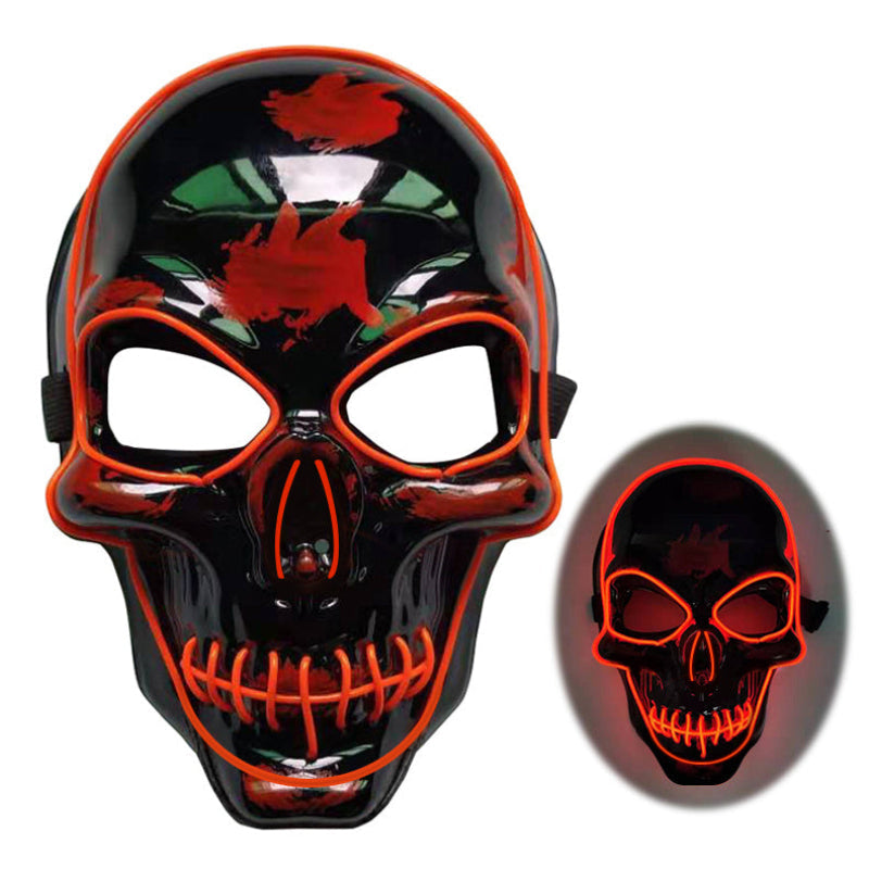 Halloween LED lichtgevend schedelmasker voor volwassenen – Griezelig feest- & kostuummasker