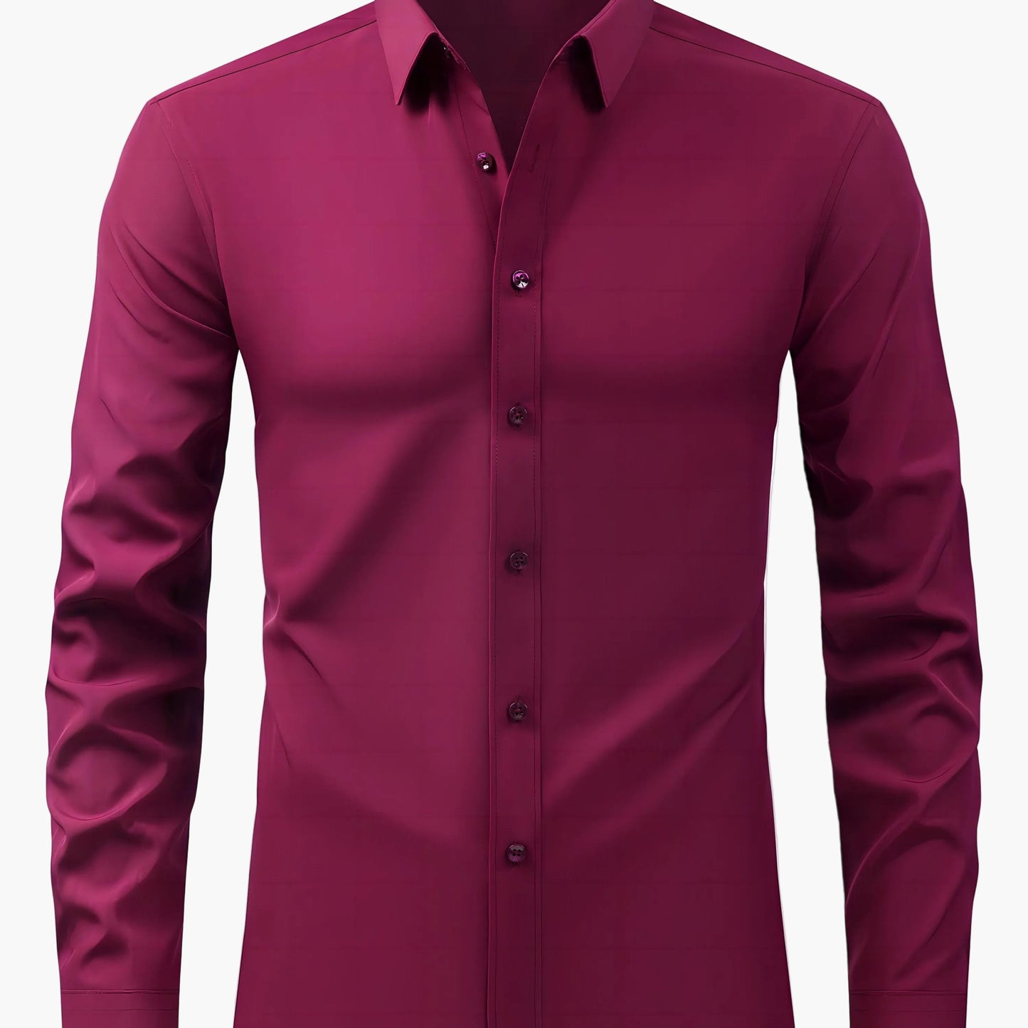 Chemise décontractée business homme coupe slim – Chemise élégante à manches longues pour le quotidien et le bureau