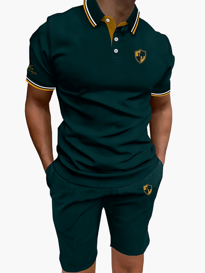 Herren Polo Short Set – Elegantes Freizeit-Outfit mit sportlichem Look für Alltag und Sommer