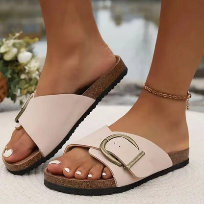 Mocassins confort avec grande boucle pour femmes – Chaussures d'été tendance pour loisirs et quotidien