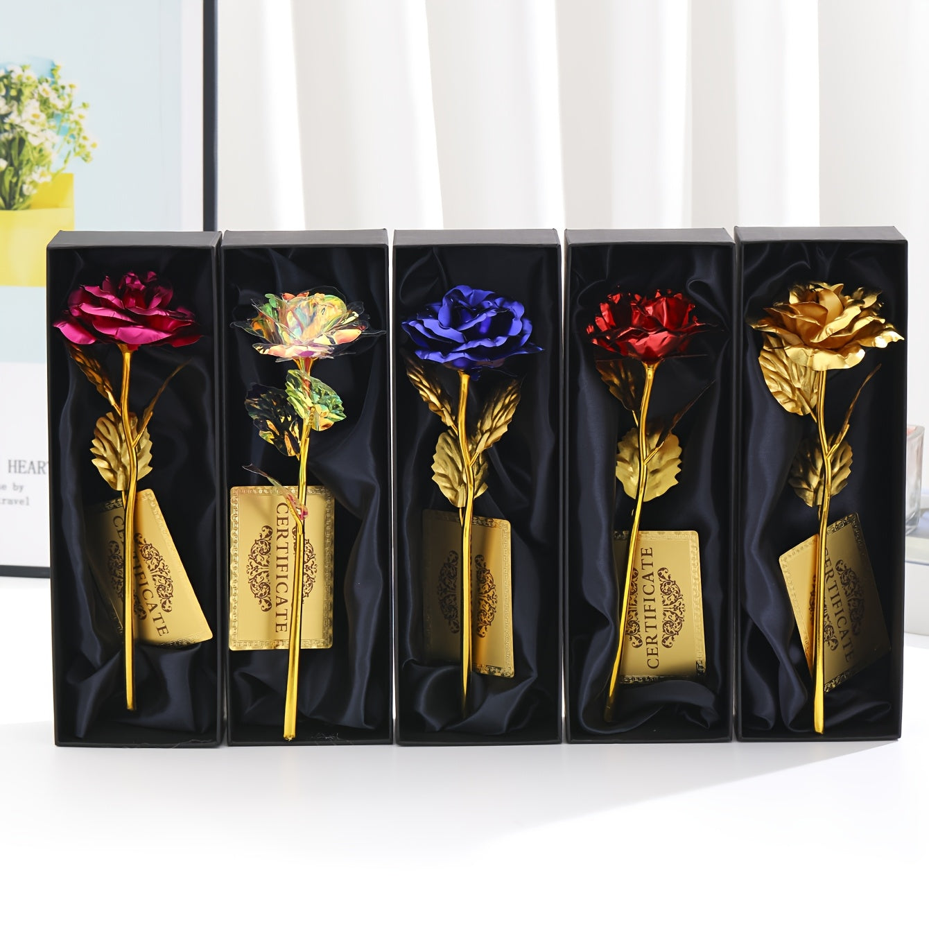 Luxuriöses Geschenk Deko-Rose mit Geschenkbox – Zeitlose Blume für Damen – Perfekt als Liebesbeweis oder Dekoration