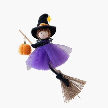 Wiszące figurki czarownic do dekoracji na Halloween – europejski styl do pokoju dziecięcego i na imprezę