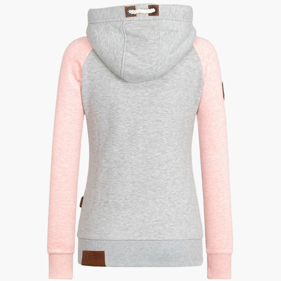 Dames Hoodie met capuchon en rits – Modieuze vrijetijdshoodie voor dagelijks gebruik en outdoor