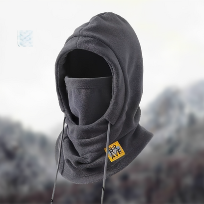 Fleece Sturmhaube mit Kapuze und Halswärmer, unisex